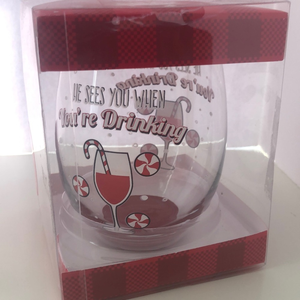 Raise the Bar hand painted wine glass 20 ounce